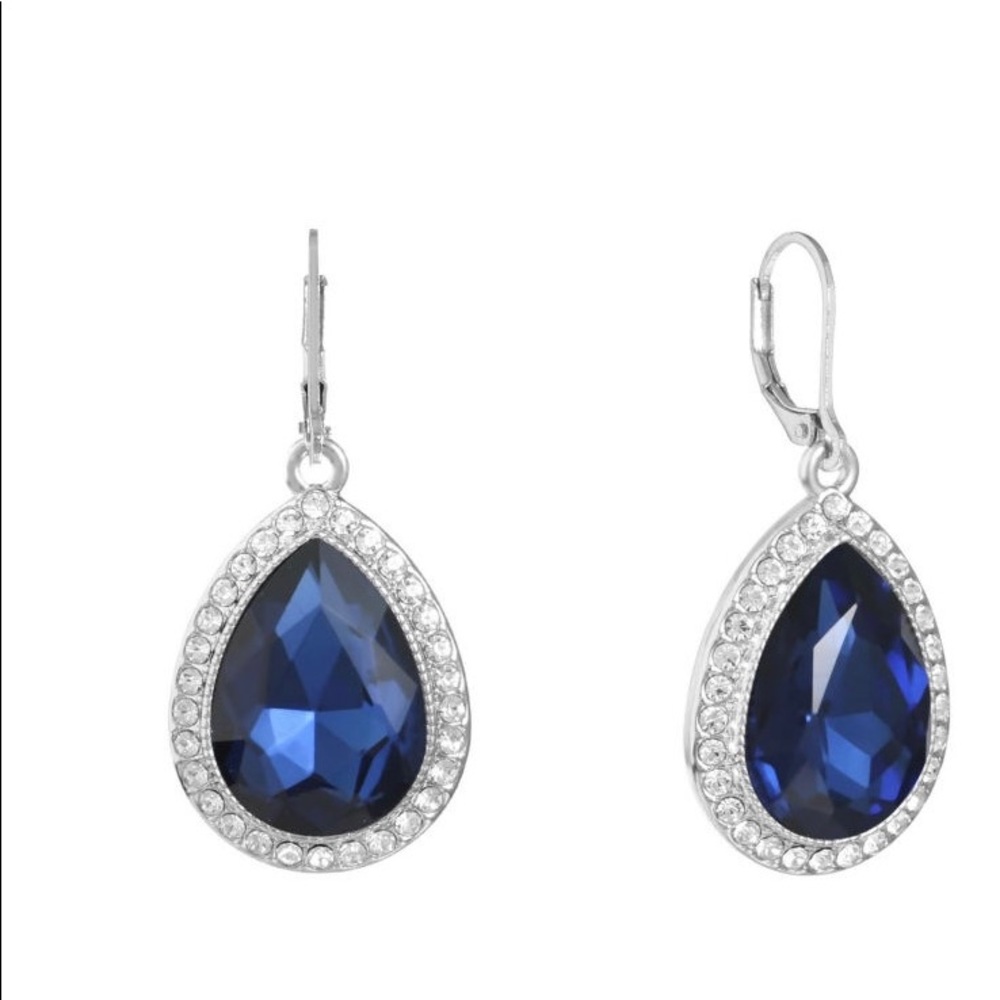 Royal blue earrings never been worn
